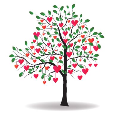 Valentine tree clipart