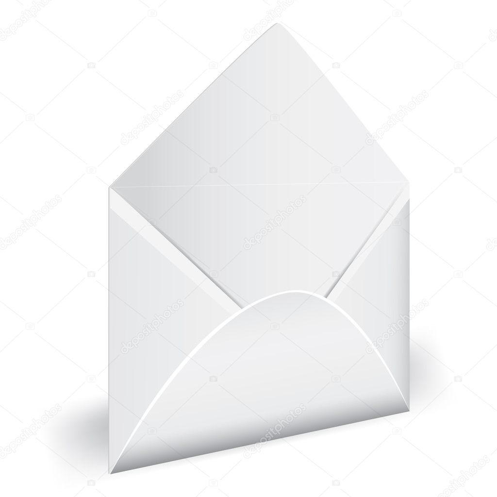 Open empty envelope with letter.