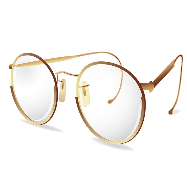 Guld glasögon — Stock vektor