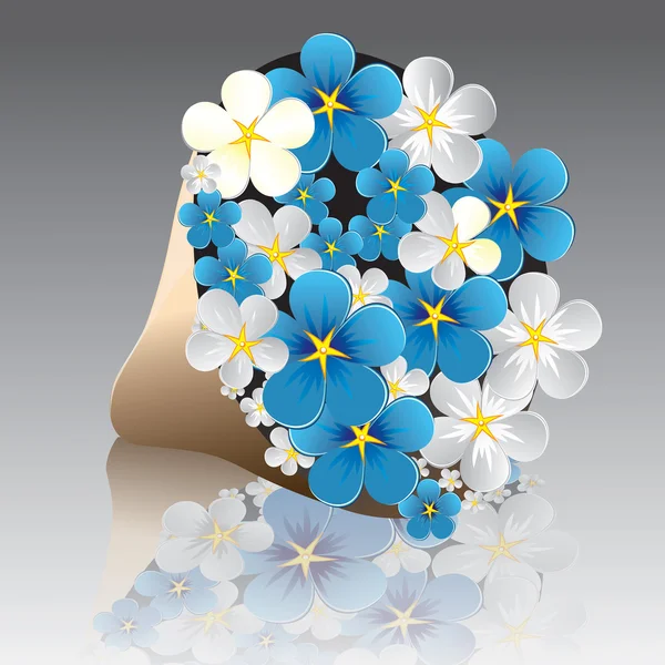 Flower forget-me-not — Stock Vector