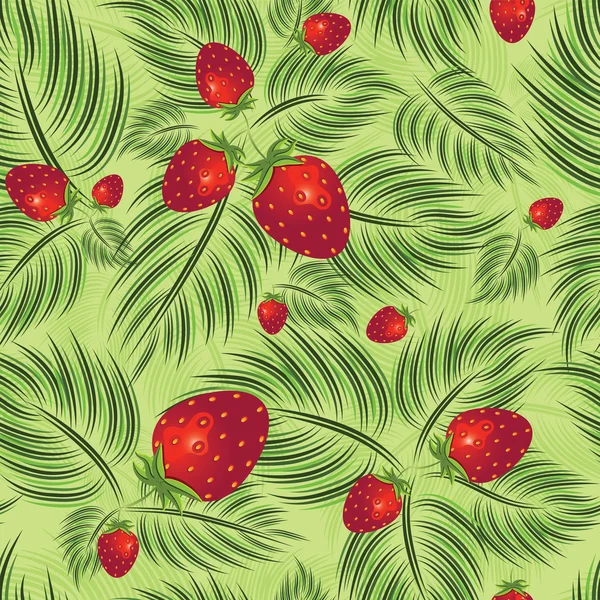 Semless μοτίβο με φράουλα — Διανυσματικό Αρχείο