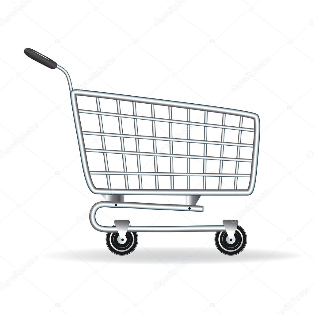 Shopping cart icon. Vector illustration. Element for design.