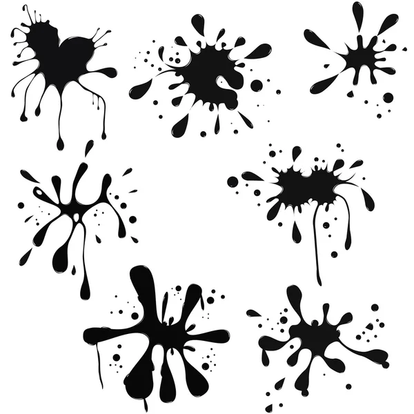 Vektor-Illustration des schwarzen Tintenklecks — Stockvektor