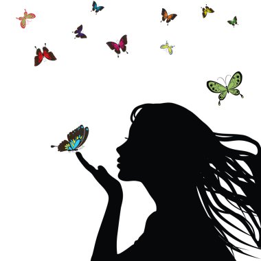 Woman silhouette clipart