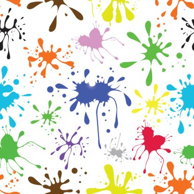 Seamless vector background ink coloured grungy blot