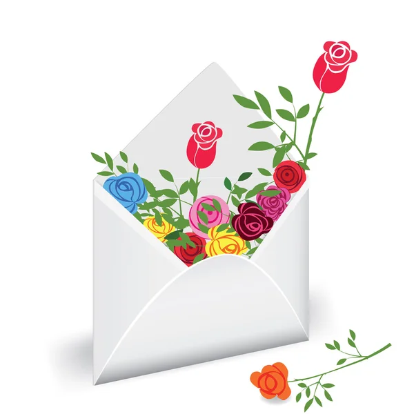 Flower mail — Stock Vector