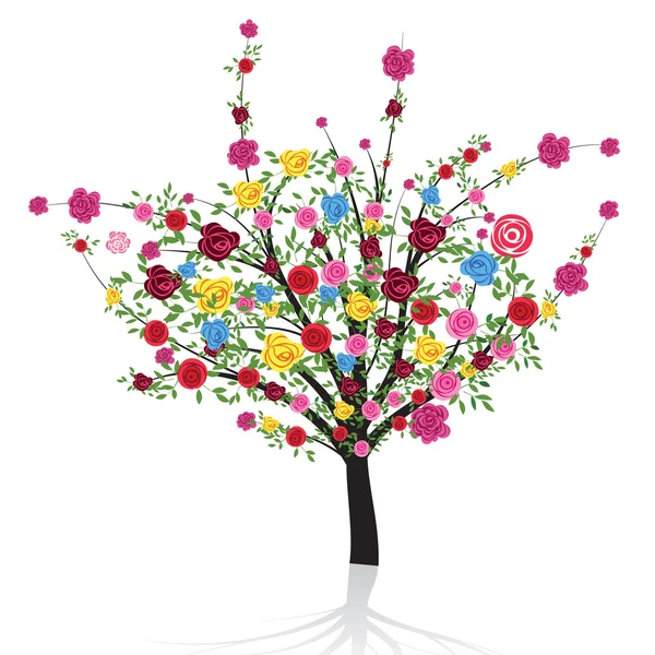 Blumenbaum — Stockvektor