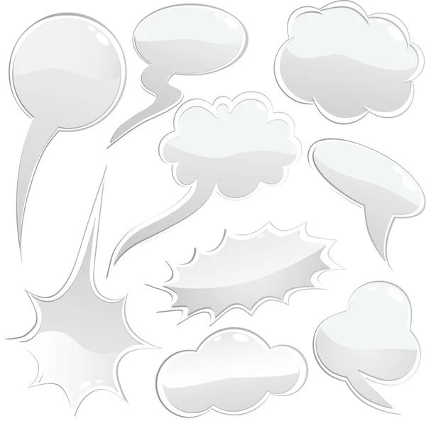 Set of speech and thought bubbles — Stock Vector