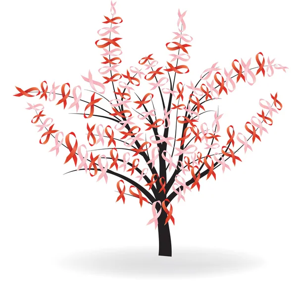Ruban arbre — Image vectorielle