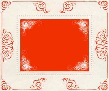 Kırmızı ve beyaz vintage banner arka plan