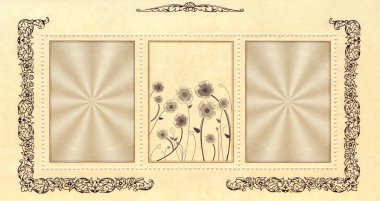 çiçek vintage dekoratif kağıt