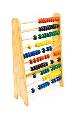 beyaz izole renkli abacus