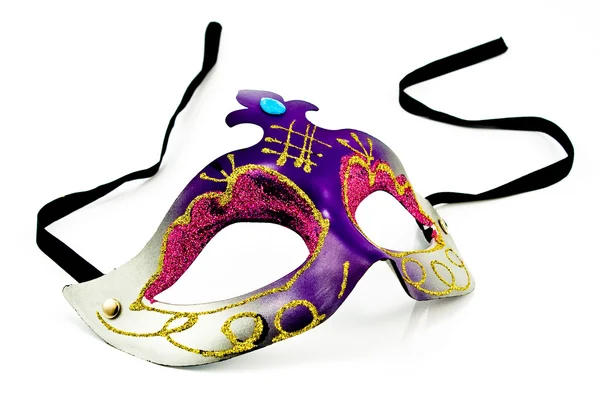 Máscara Carnaval Colorido Aislado Blanco — Foto de Stock