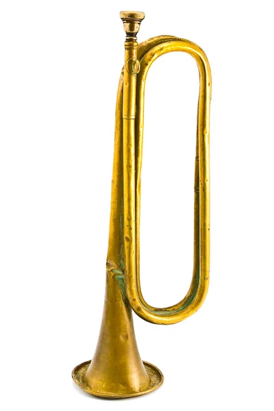 Gamla trasiga armén trumpet — Stockfoto
