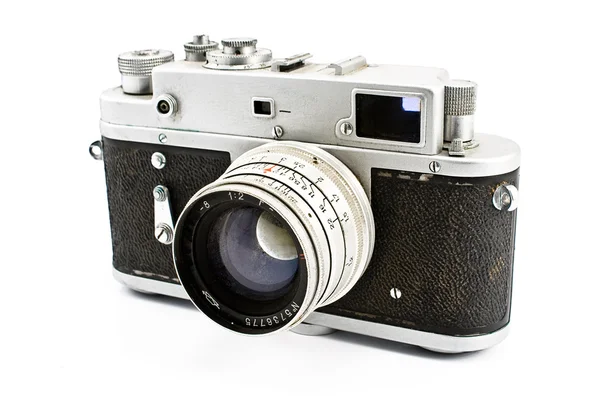 Vintage Foto Filmkamera Isolerad Vit — Stockfoto