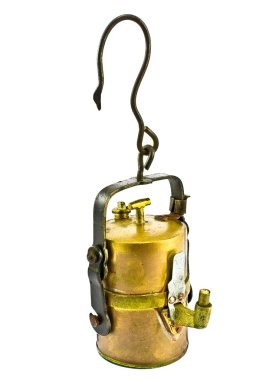 Old carbide miners lamp clipart