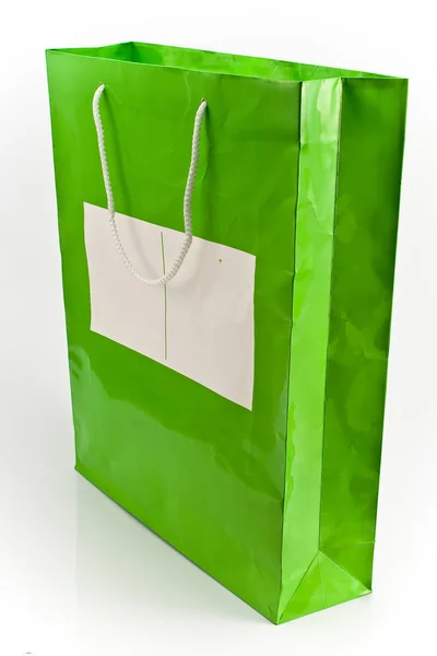 Sac de cumpărături verde — Fotografie, imagine de stoc