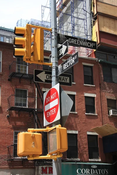 ニューヨークで緑色の光 — ストック写真