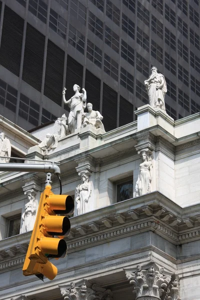 Rött ljus i new york — Stockfoto