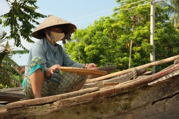 湄公河的女人 — 图库照片