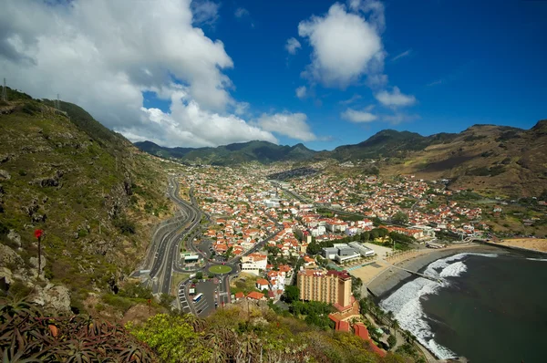 Costline Cerca Ciudad Madeira Machico Fotos de stock libres de derechos
