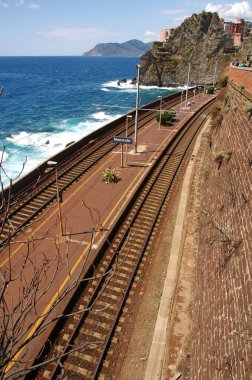 İtalyan sahil temiz cinque terre demiryolu