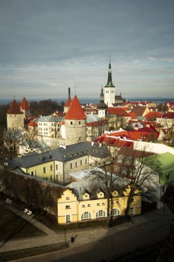 Estonya'nın başkenti Old Town görünümünü