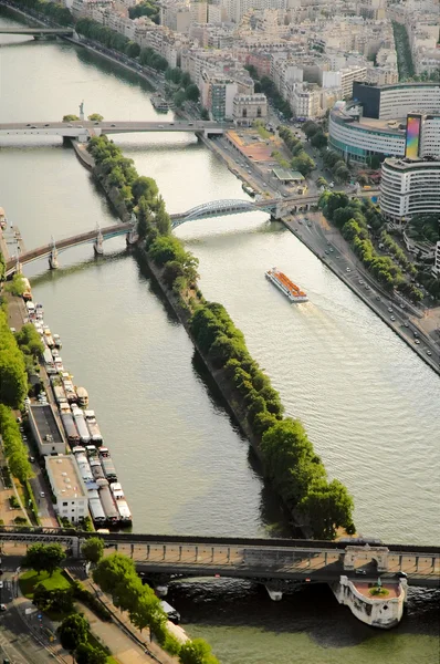 stock image Tour boat navigating the Seine river