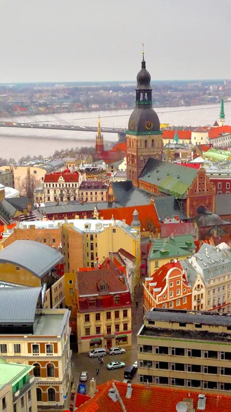 Vista Del Casco Antiguo Riga Imagen de stock