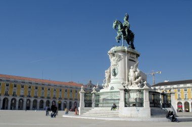Statue of King José I at Lisbon's Terreiro do Paço clipart