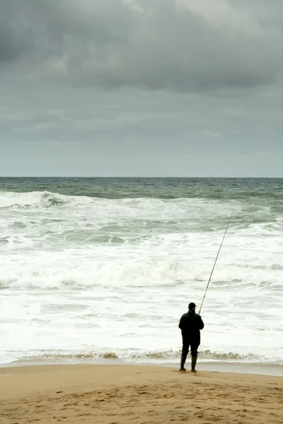 stock image Angler at seaside