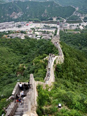 Beautiful landscape of Great Wall near the Beijing clipart