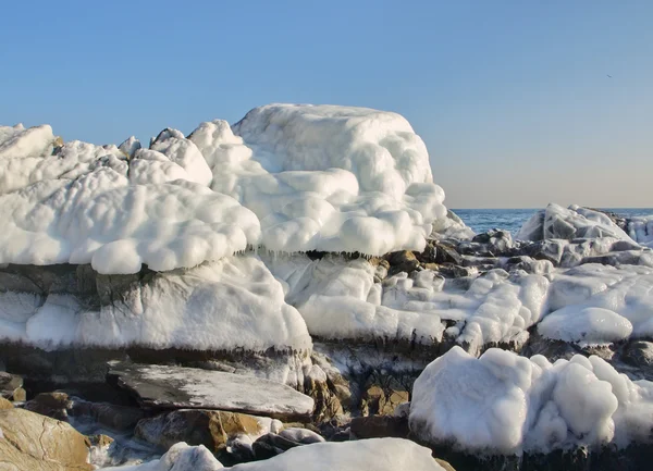 De kust van de zee van de winter. — Stockfoto