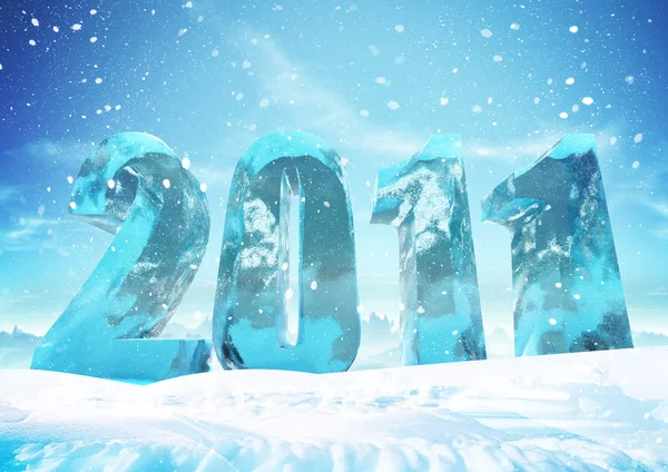 Año Nuevo 2011 Las cifras de hielo —  Fotos de Stock