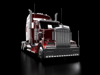 Red heavy truck clipart