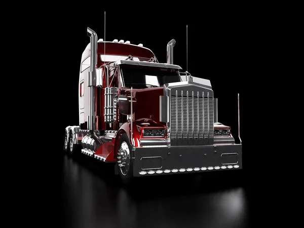 Rode zware vrachtwagen — Stockfoto