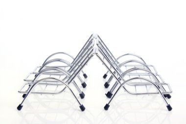 Top View Silver Steel Chair clipart