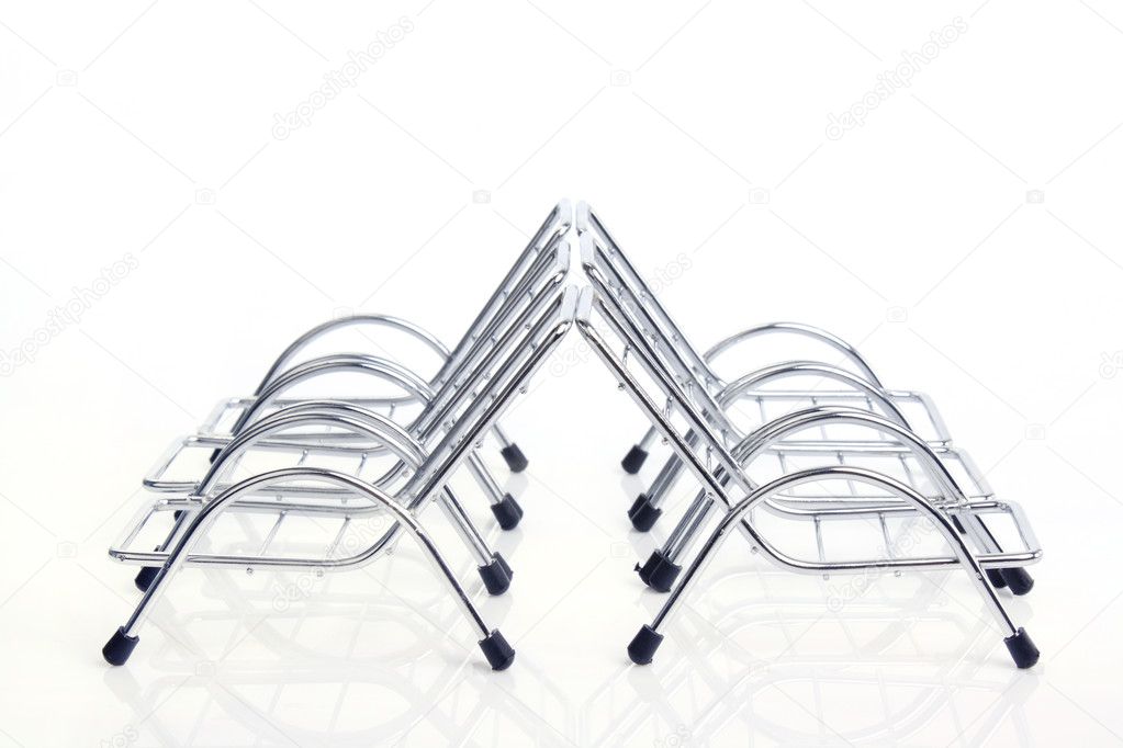 Top View Silver Steel Chair