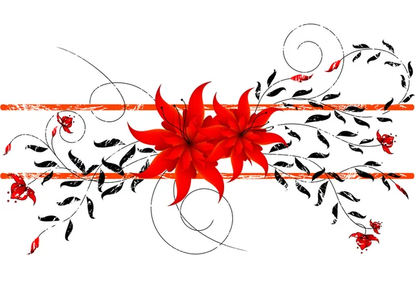 Fond Fleur Abstrait Élément Design — Image vectorielle