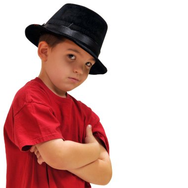 Boy with hat clipart