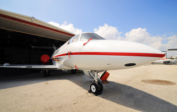 Corporate Jet in for maintenance