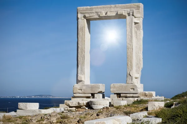 Portara Apollo Taken 在纳克索斯岛 希腊神庙 — 图库照片