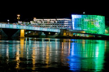 Colorful Cityscape taken in Linz, Upper Austria clipart