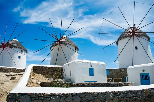 Moinhos de vento de Mykonos — Fotografia de Stock