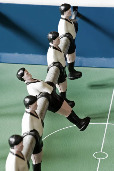 Futebol Mesa Com Figuras Brancas Uma Fileira — Fotografia de Stock