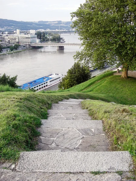Vista Dalla Destinazione Linzer Chiamata Schlossberg — Foto Stock