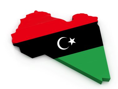 Map of Libya clipart