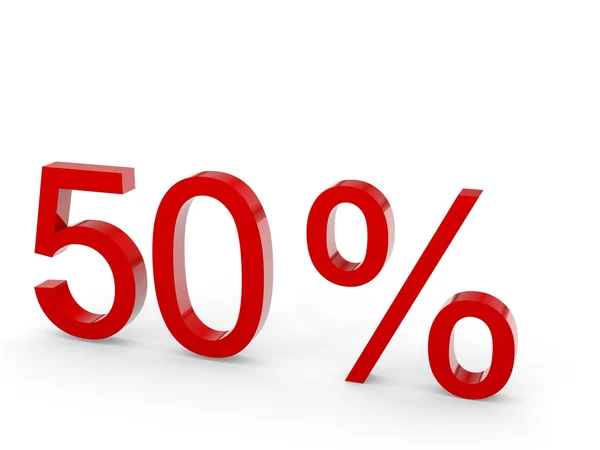 50 Percent — Stock Photo, Image