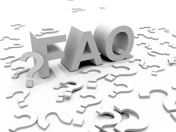 FAQ com pontos de interrogação — Fotografia de Stock