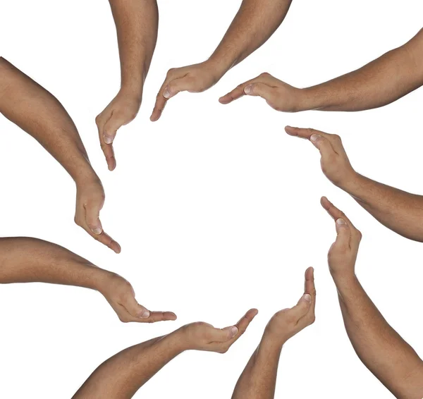 Mãos fazendo um círculo — Fotografia de Stock